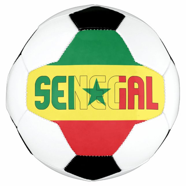 Balón De Fútbol Patriótico de la Bandera de Senegal  (Anverso)