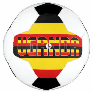 Balón De Fútbol Patriótico de la Bandera de Uganda