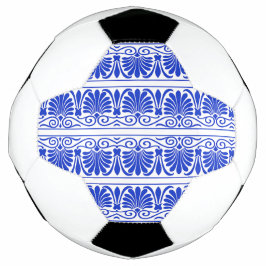 Balón De Fútbol Patrón árabe del Mediterráneo griego Azul