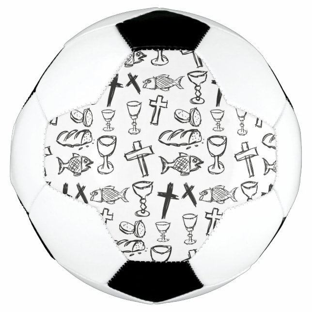 Balón De Fútbol Patrón cristiano (Anverso)