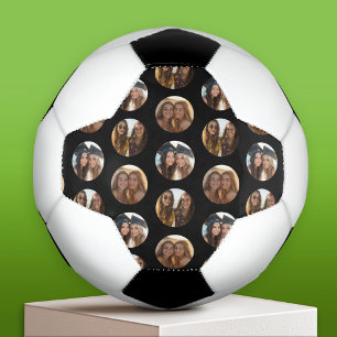 Balón De Fútbol Patrón de 3 Collages de fotos de medio ladrillo - 