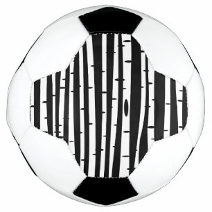 Balón De Fútbol Patrón de árbol blanco negro lindo