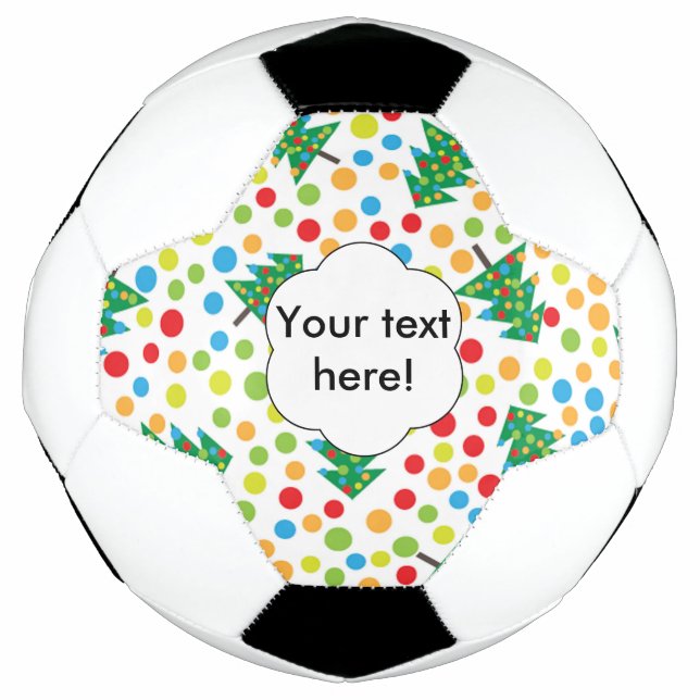 Balón De Fútbol patrón de árboles de Navidad (Anverso)