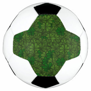 Balón De Fútbol Patrón de arte digital Campo de Tréboles Día de Sa