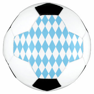 Balón De Fútbol Patrón de bandera de bus de Baviera azul y blanco