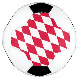 Balón De Fútbol Patrón de bandera de diamantes de Baviera roja y b
