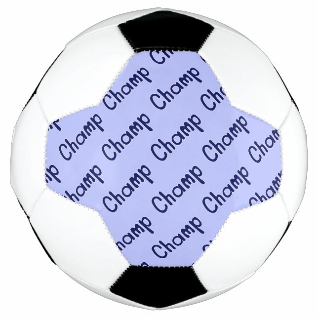 Balón De Fútbol Patrón de campeón - Azul (Anverso)