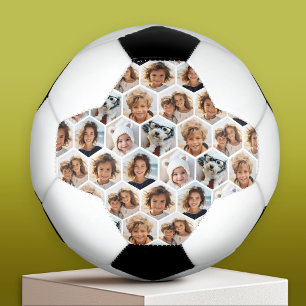 Balón De Fútbol Patrón de Collage de fotos de abeja - BE PACIENTE