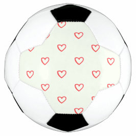 Balón De Fútbol Patrón de corazón rojo, lindo, amor