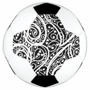 Balón De Fútbol Patrón de corazones blancos y negros lindo