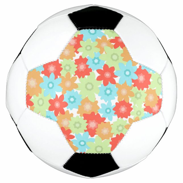BALÓN DE FÚTBOL PATRÓN DE FLORES (Anverso)