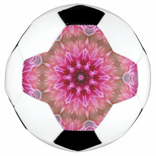 Balón De Fútbol Patrón de flores rosadas de Mandala geométrica-675