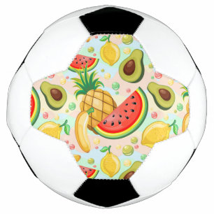 Balón De Fútbol Patrón de frutas de verano fresco