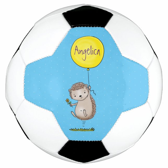 Balón De Fútbol Patrón de hedgehog y personalizado de globos (Anverso)