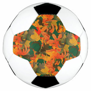 Balón De Fútbol Patrón de Hojas Caídas para Otoño