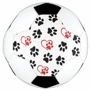Balón De Fútbol Patrón De Patas, Patas Negras, Manos Rojas, Corazo