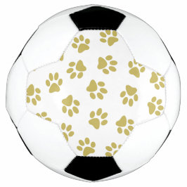 Balón De Fútbol Patrón De Paws, Paws De Perro, Papas De Oro