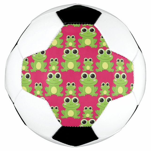 Balón De Fútbol Patrón de ranas cortas (Anverso)