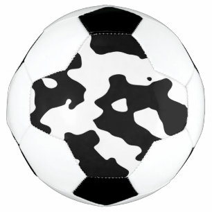 Balón De Fútbol Patrón de vaca negro y blanco