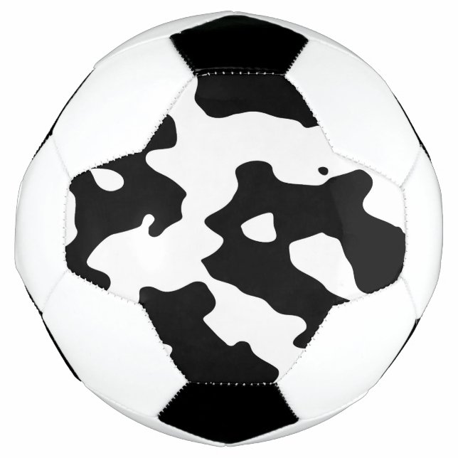 Balón De Fútbol Patrón de vaca negro y blanco (Anverso)