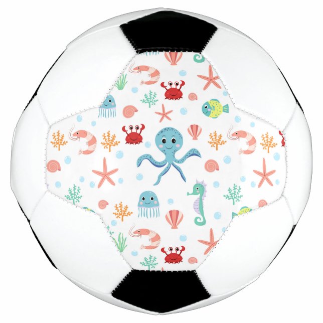 Balón De Fútbol Patrón del mundo marino (Anverso)