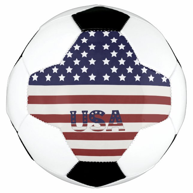 Balón De Fútbol Patrón estadounidense de bandera de Estados Unidos (Anverso)