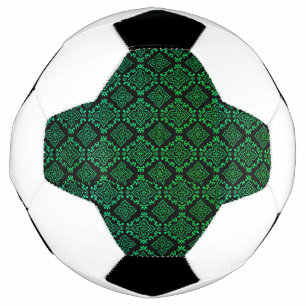Balón De Fútbol Patrón geométrico verde / Impresión india