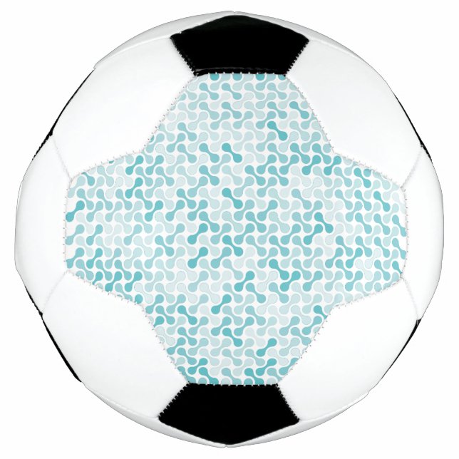 Balón De Fútbol Patrón metabólico azul (Anverso)