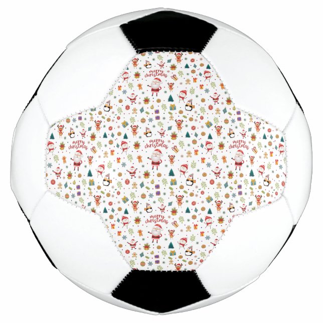 Balón De Fútbol Patrón navideño (Anverso)