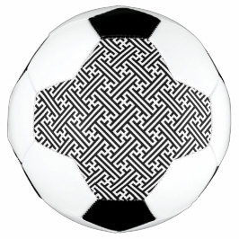 Balón De Fútbol Patrón Sayagata, japonés, negro y blanco