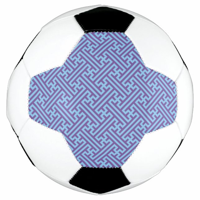 Balón De Fútbol Patrón Sayagata, japonés, púrpura y azul (Anverso)