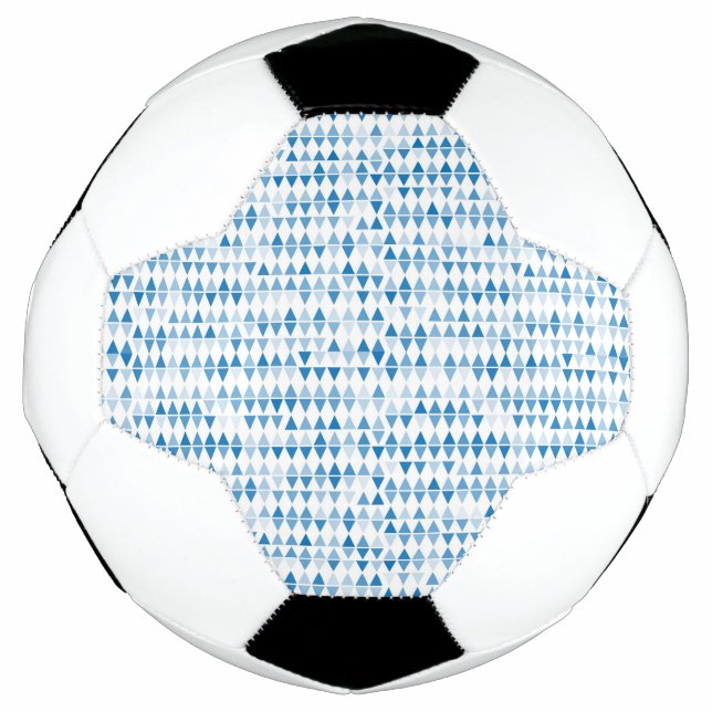 Balón De Fútbol Patrón triangular azul (Anverso)