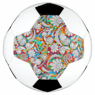 Balón De Fútbol Patrones de paisajes blancos de color crudo jigsa
