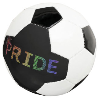Balón De Fútbol Pegatina de Orgullo - Texto Arcoíris