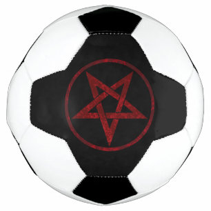 Balón De Fútbol Pentagram del diablo Rojo