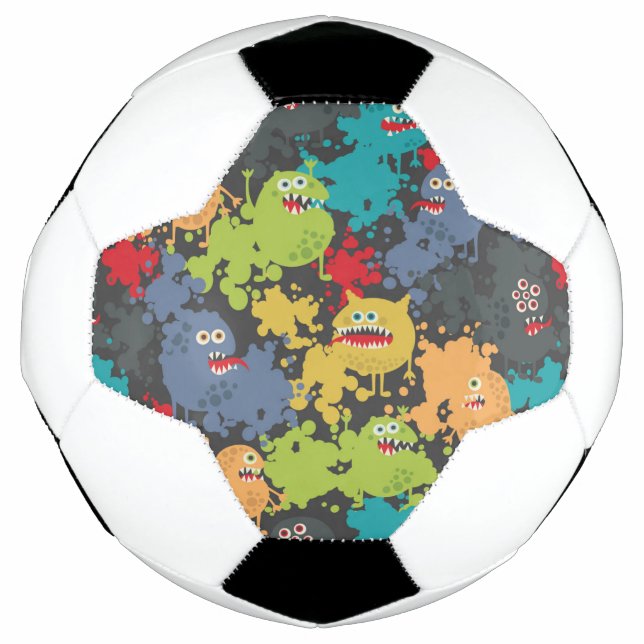 Balón De Fútbol Pequeños monstruos graciosos (Anverso)