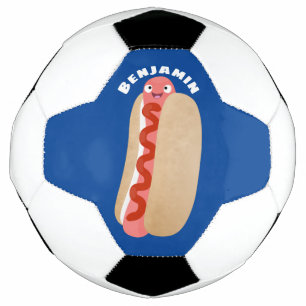 Balón De Fútbol Perro caliente divertido lindo personalizado Weine