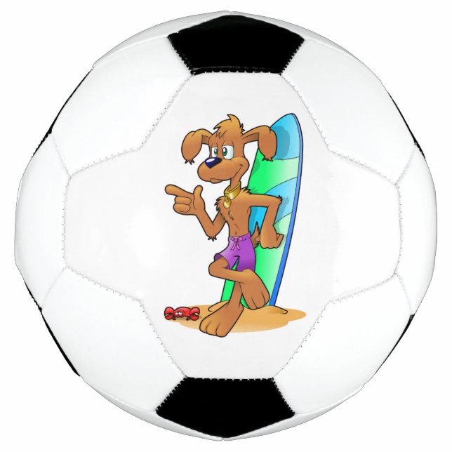 BALÓN DE FÚTBOL PERRO SURFER (Anverso)