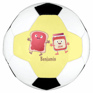 Balón De Fútbol Personajes divertidos de la caricatura sobre pan y
