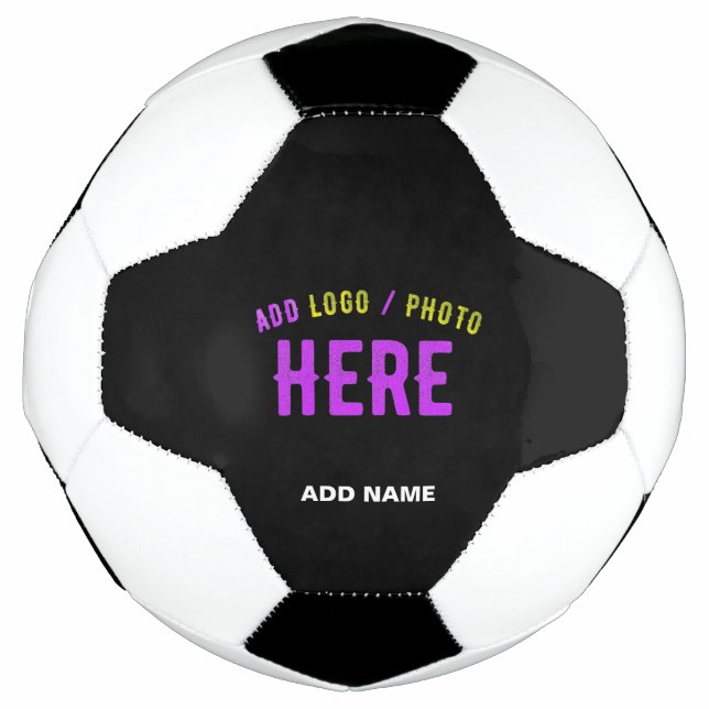BALÓN DE FÚTBOL PERSONALIZABLE MODERNO ESTILO NEGRO VERIFICADO MAR (Anverso)