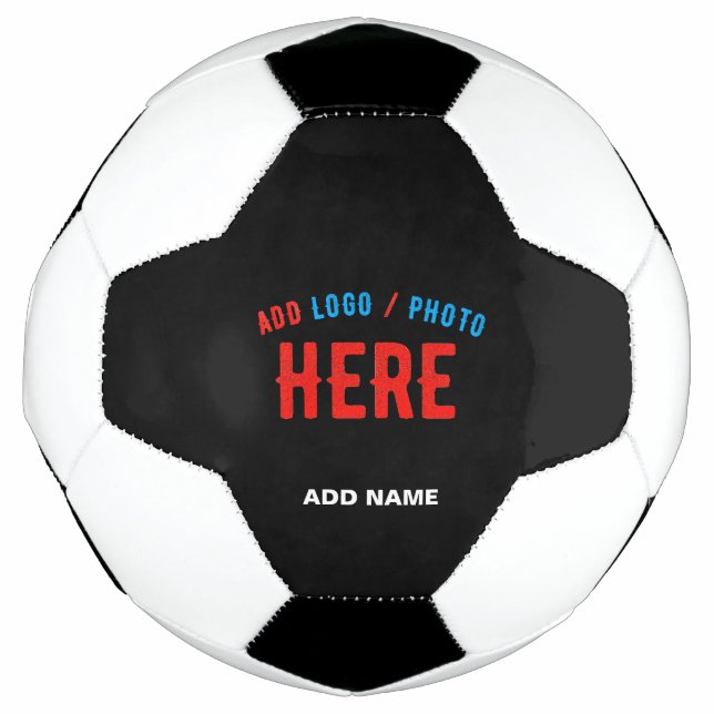 BALÓN DE FÚTBOL PERSONALIZABLE MODERNO ESTILO NEGRO VERIFICADO MAR (Anverso)