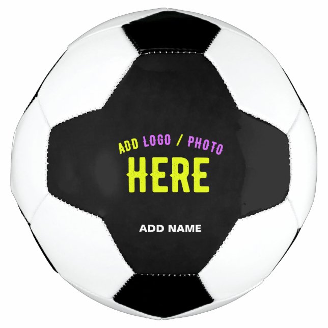 BALÓN DE FÚTBOL PERSONALIZABLE MODERNO ESTILO NEGRO VERIFICADO MAR (Anverso)