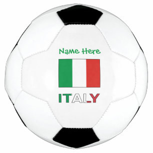 Balón De Fútbol Personalización verde de la bandera italiana y la 