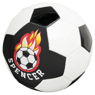 Balón De Fútbol Personalizada la bola de fútbol en llamas