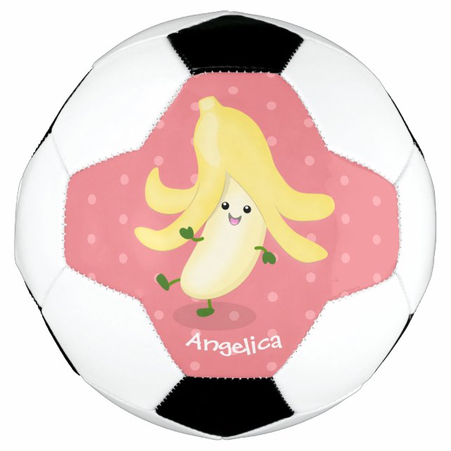 Balón De Fútbol Personalizado bananero Cute kawaii (Anverso)