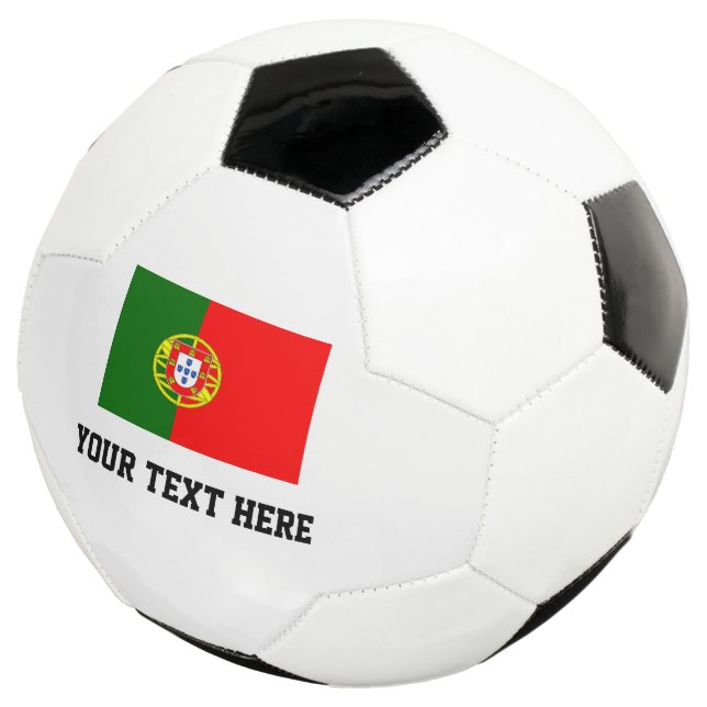 Balón de fútbol personalizado con bandera de Portu (Tres cuartos)