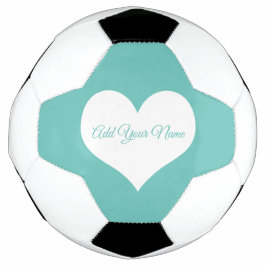 Balón De Fútbol Personalizado Corazón Blanco Añadir su nombre
