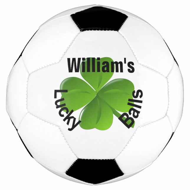 Balón De Fútbol Personalizado Cuatro Hojas De Atractivo Lucky (Anverso)