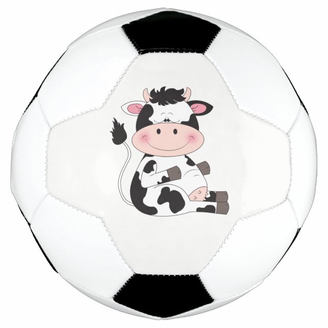 Balón De Fútbol Personalizado Cute Baby Cow (Anverso)