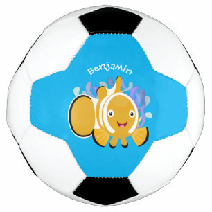 Balón De Fútbol Personalizado de anenoma de payaso alegre